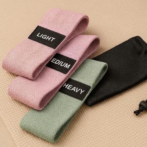 Fabric Resistance Bands Set for Cross Training and Yoga