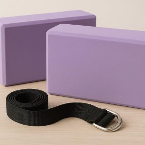 Lightweight Foam Yoga Block Set of 2 with Carry Strap