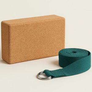 Yoga Brick and Strap Combo Kit for Beginners